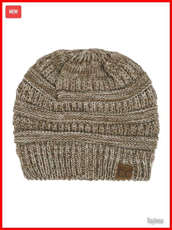 Chunky Cable Knit Beanie - Thick Soft Warm Winter Hat